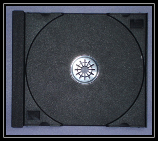 cd jewel case black tray